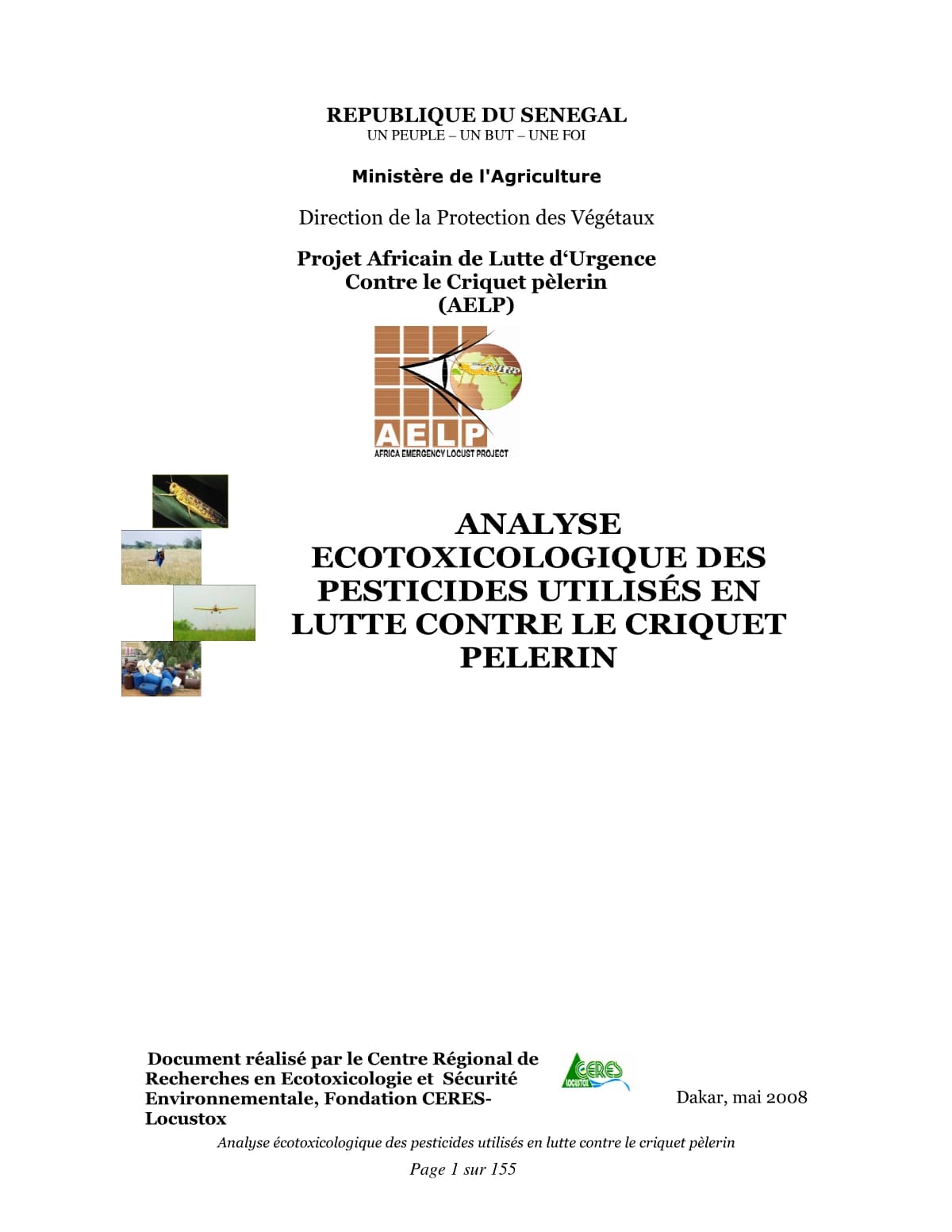 Couverture générée depuis le document : Analyse Écotoxicologie des Pesticides utilisés contre le Criquet Pélerin