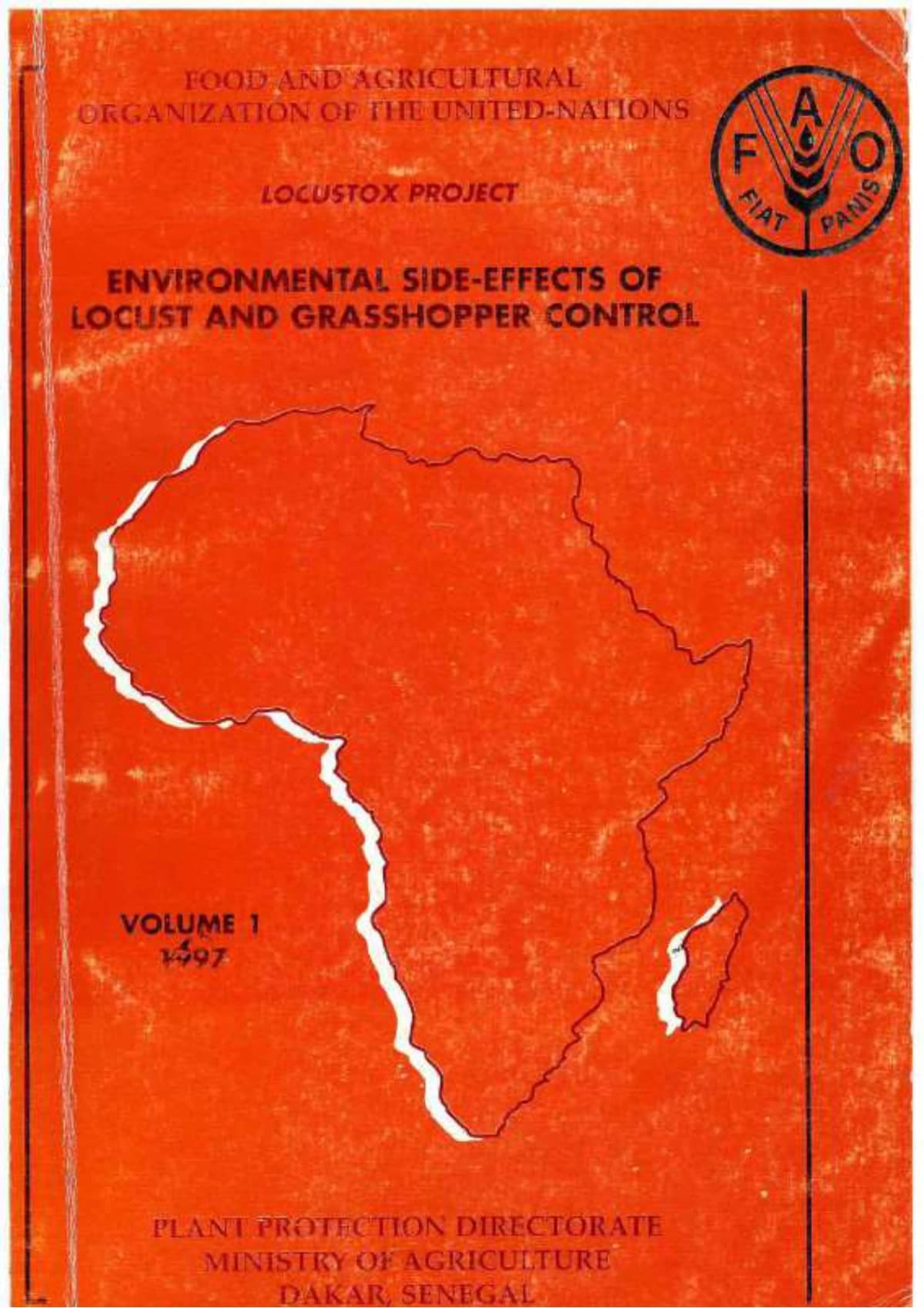 Couverture générée depuis le document : VOLUME 1 - Environmental Side-Effects Of Locustox Grasshopper Control 1997