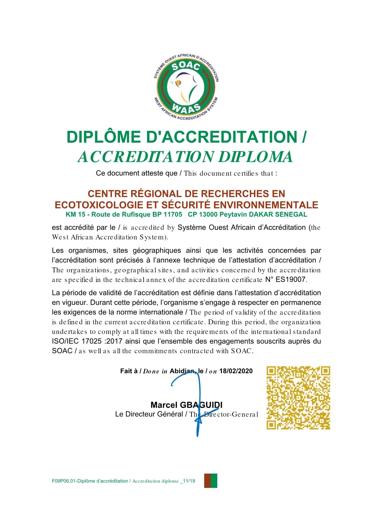 Couverture générée depuis le document : DIPLÔME D’ACCRÉDITATION / ACCREDITATION DIPLOMA