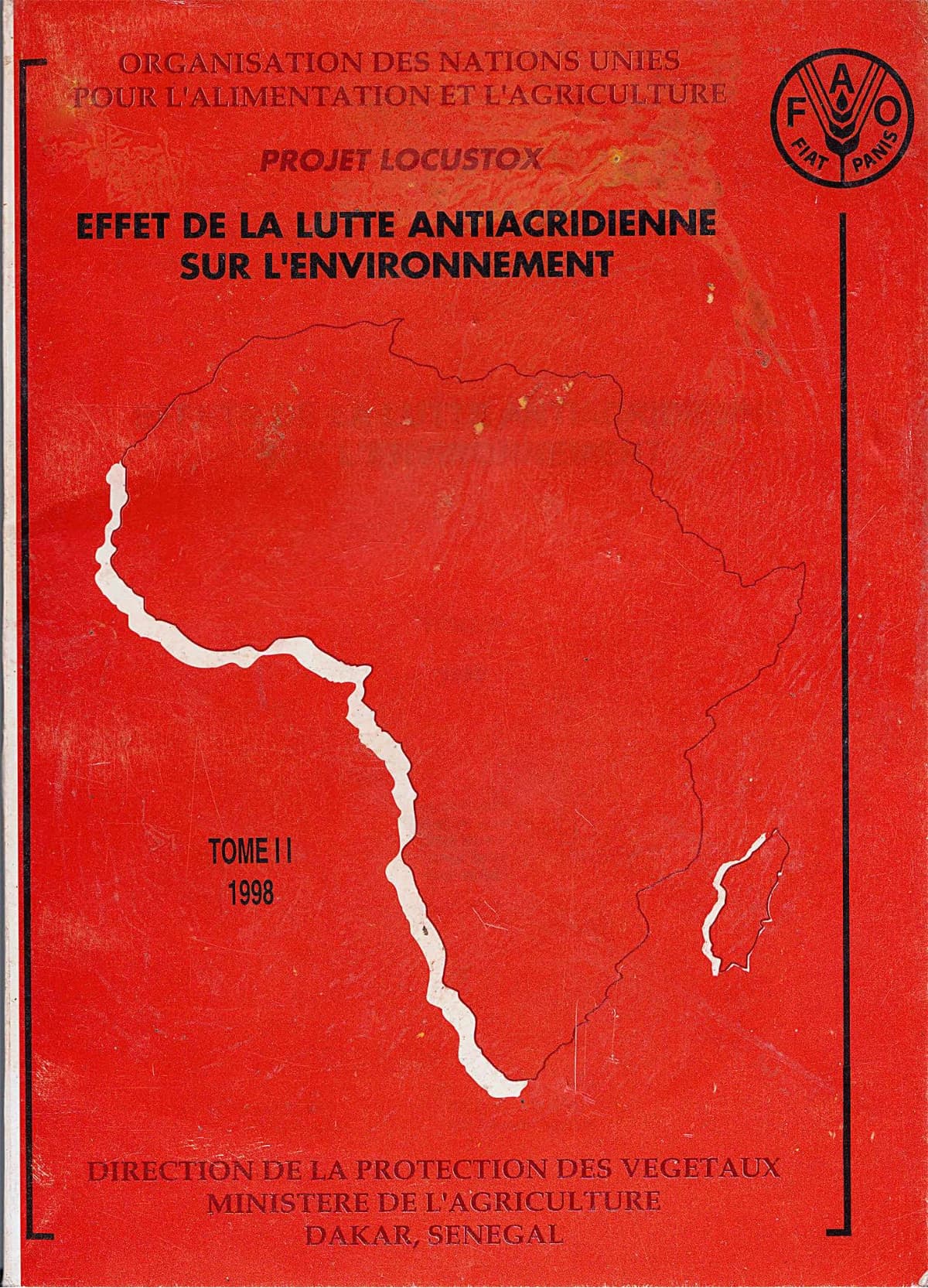 Couverture générée depuis le document : VOLUME 2 - Environmental Side-Effects Of Locustox Grasshopper Control 1998