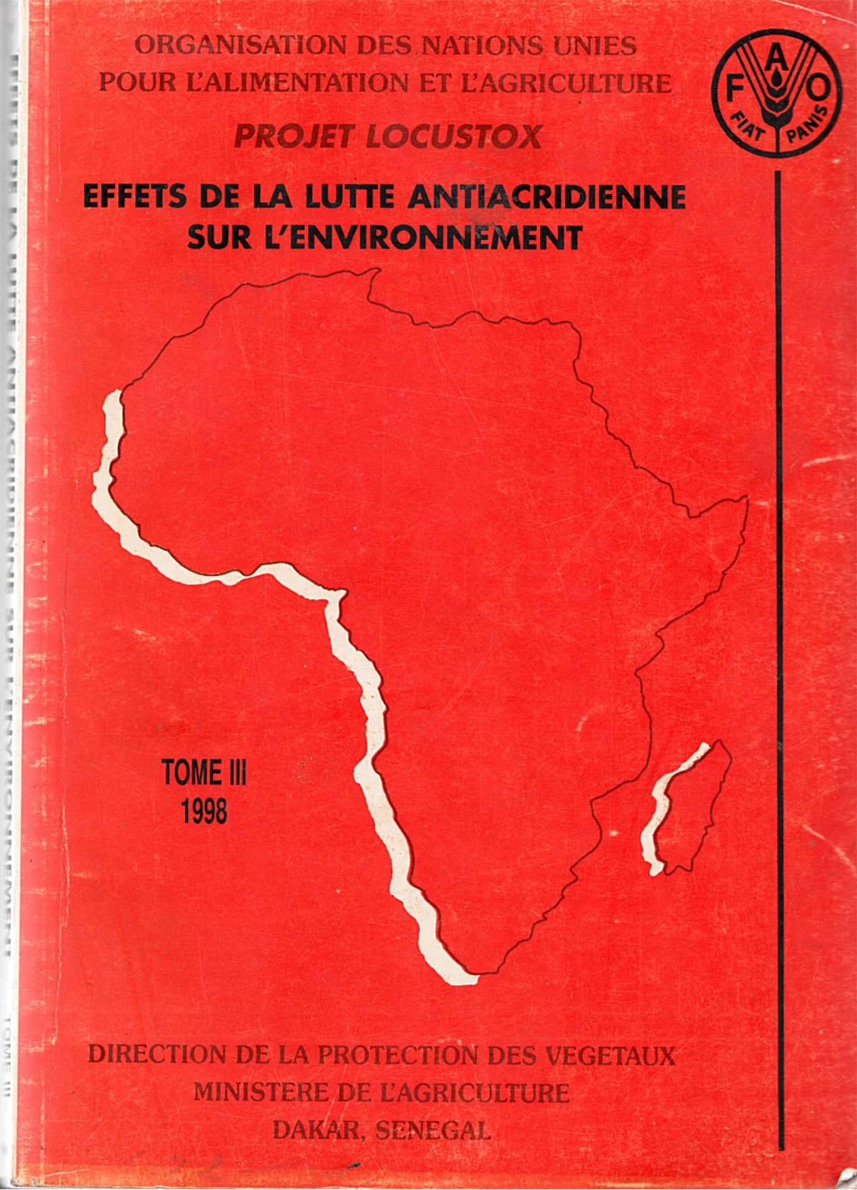 Couverture générée depuis le document : VOLUME 3 - Environmental Side-Effects Of Locustox Grasshopper Control 1998