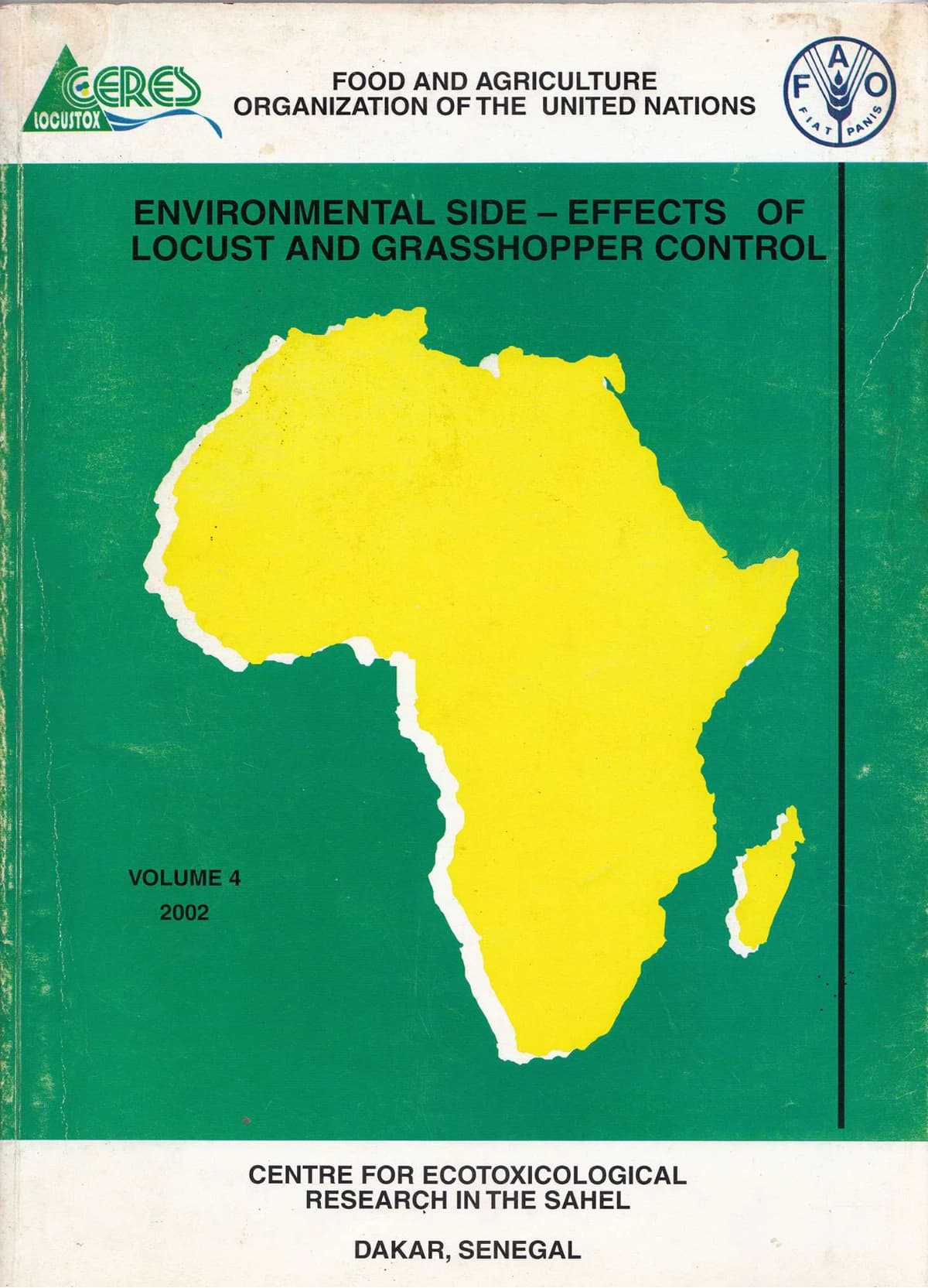 Couverture générée depuis le document : VOLUME 4 - Environmental Side-Effects Of Locustox Grasshopper Control 2002