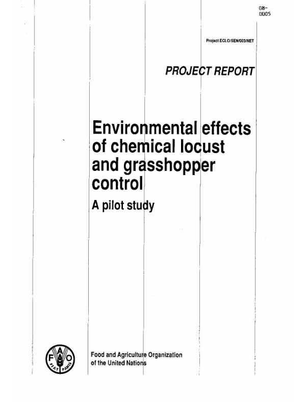 Enrironnemental effects of chemical locust and grasshopper control